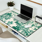 Green Toile de Jouy Desk Mat Gallery Image 2