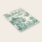 Green Toile de Jouy Notebook Gallery Image 3