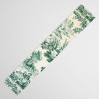 Green Toile de Jouy Table Runner Gallery Image 3