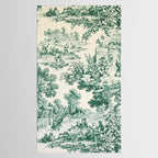 Green Toile de Jouy Tablecloth Gallery Image 2
