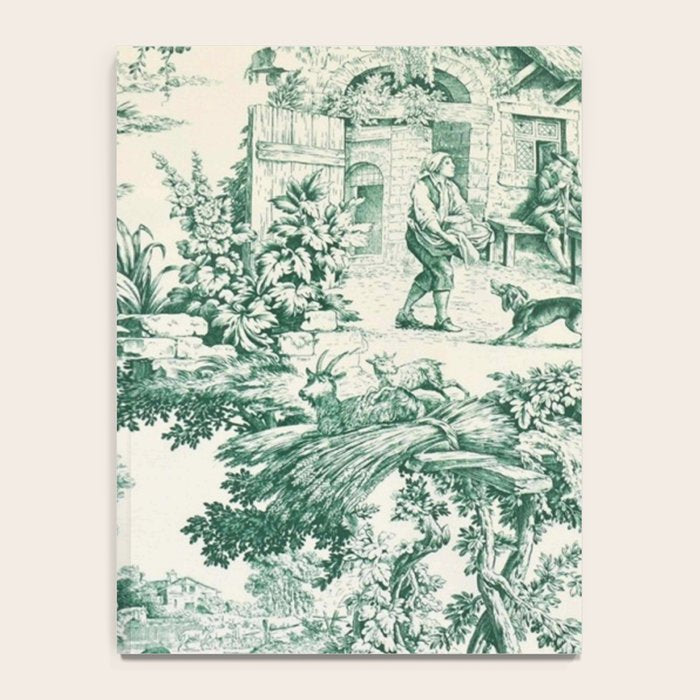 Green Toile de Jouy Notebook Gallery Image 4