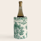 Green Toile de Jouy Wine Chiller Gallery Image 2