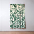 Green Toile de Jouy Window Curtain Gallery Image 3