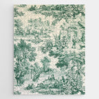 Green Toile de Jouy Jigsaw Puzzle Gallery Image 1