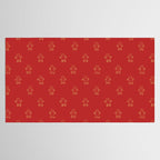 Red gingerbread christmas cookie pattern Tablecloth Gallery Image 2