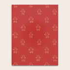 Red gingerbread christmas cookie pattern Notebook Gallery Image 4