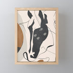 Abstract Minimal Horse 3 Mini Art Print Gallery Image 1