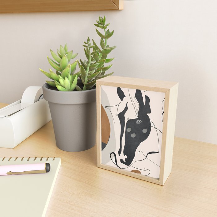 Abstract Minimal Horse 3 Mini Art Print Gallery Image 2