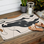 Abstract Minimal Horse 3 Outdoor Rug Gallery Image 2