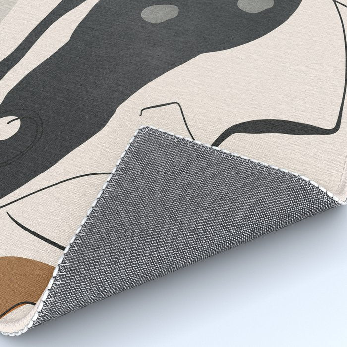 Abstract Minimal Horse 3 Rug Gallery Image 4