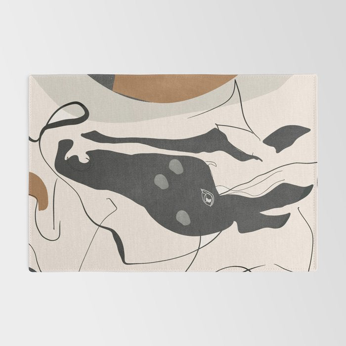 Abstract Minimal Horse 3 Rug Gallery Image 2