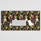 Vintage & Shabby Chic - Tropical Night Bird Flower Garden Desk Mat Gallery Image 1