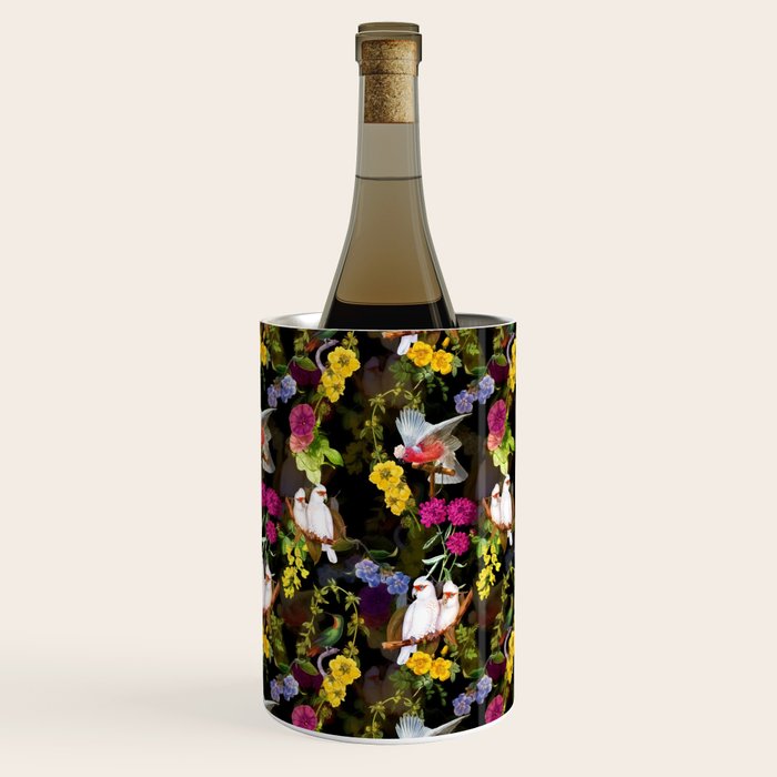 Vintage & Shabby Chic - Tropical Night Bird Flower Garden Wine Chiller Gallery Image 3