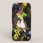 Vintage & Shabby Chic - Tropical Night Bird Flower Garden iPhone Case Gallery Image 1