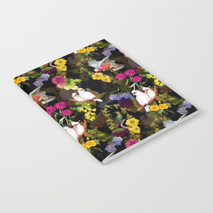 Vintage & Shabby Chic - Tropical Night Bird Flower Garden Notebook Gallery Image 2