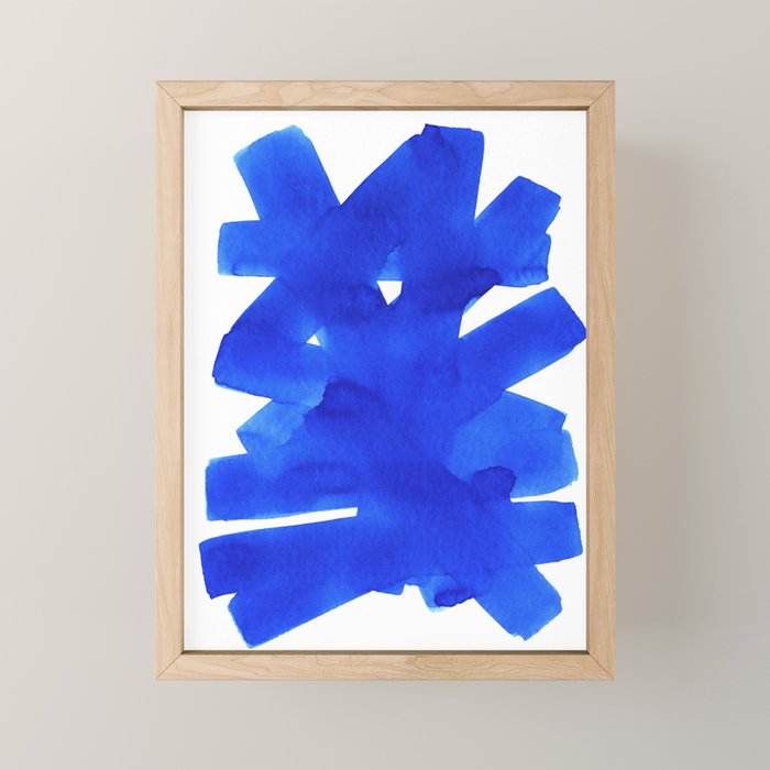 Superwatercolor Blue Mini Art Print Gallery Image 1