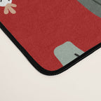 Christmas, Cactus, Red, White and Green, Cute Prints Desk Mat Gallery Image 4
