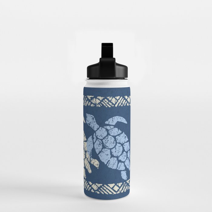 Honu Sea Turtle Hawaiian Tapa  Water Bottle Gallery Image 2
