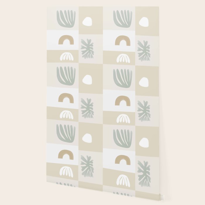 Modern Corals | Sage Green Wallpaper Gallery Image 2