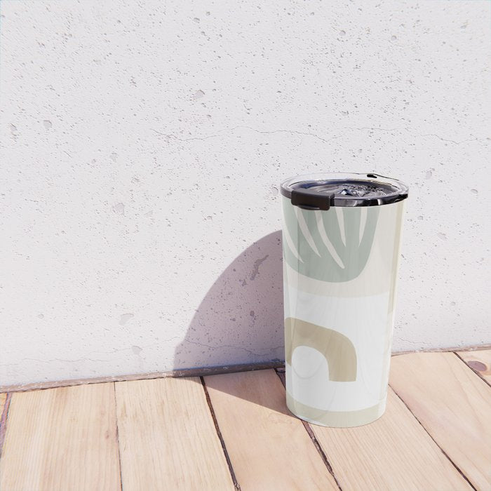 Modern Corals | Sage Green Travel Mug Gallery Image 4