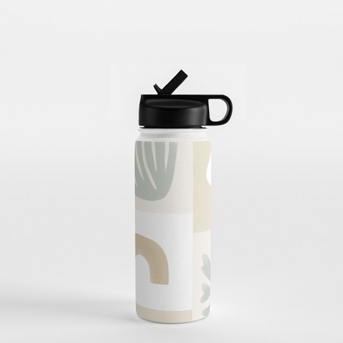 Modern Corals | Sage Green Water Bottle Gallery Image 1