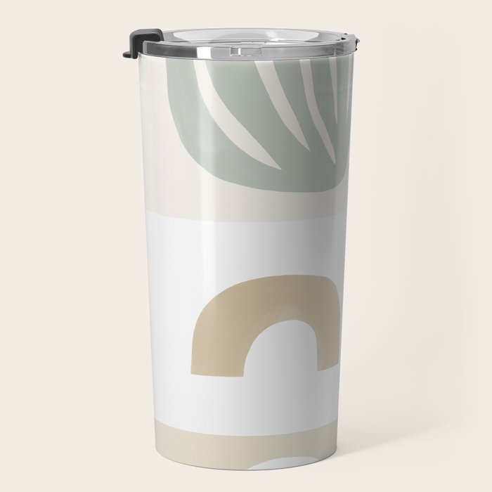 Modern Corals | Sage Green Travel Mug Gallery Image 3