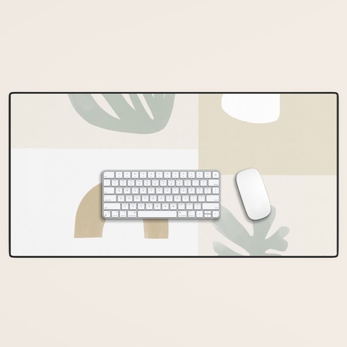 Modern Corals | Sage Green Desk Mat Gallery Image 1