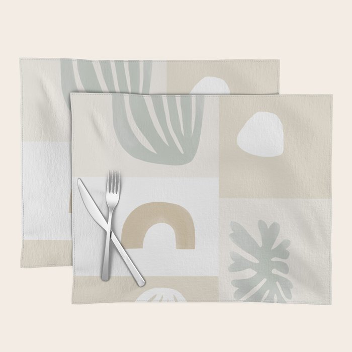 Modern Corals | Sage Green Placemat Gallery Image 1