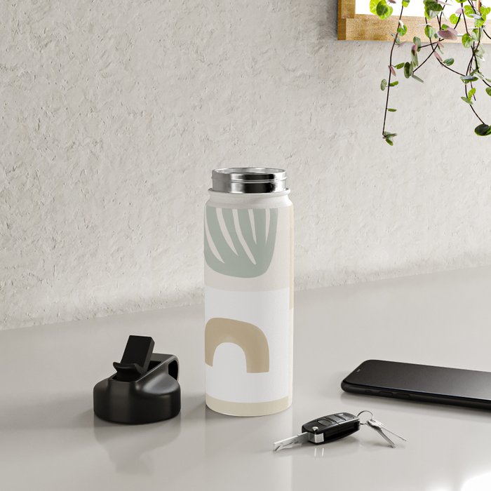 Modern Corals | Sage Green Water Bottle Gallery Image 4