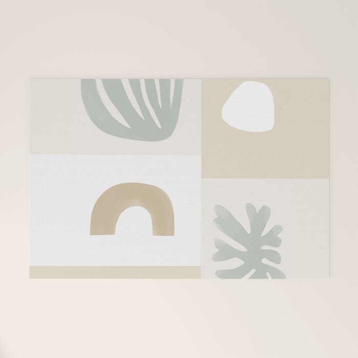 Modern Corals | Sage Green Welcome Mat Gallery Image 1