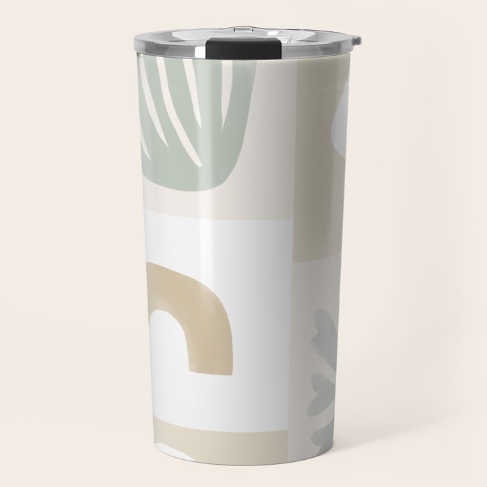 Modern Corals | Sage Green Travel Mug Gallery Image 1