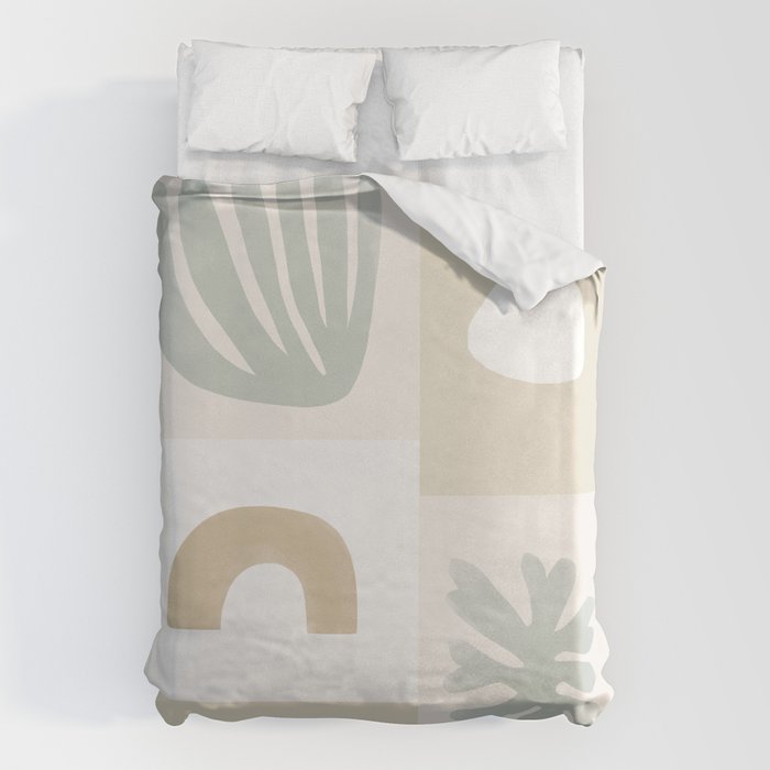 Modern Corals | Sage Green Duvet Cover Gallery Image 6