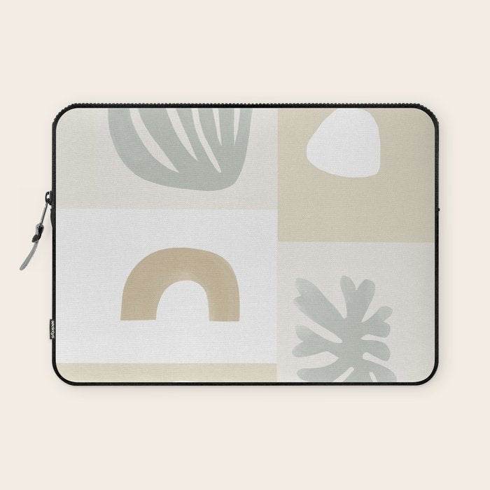 Modern Corals | Sage Green Laptop Sleeve Gallery Image 1