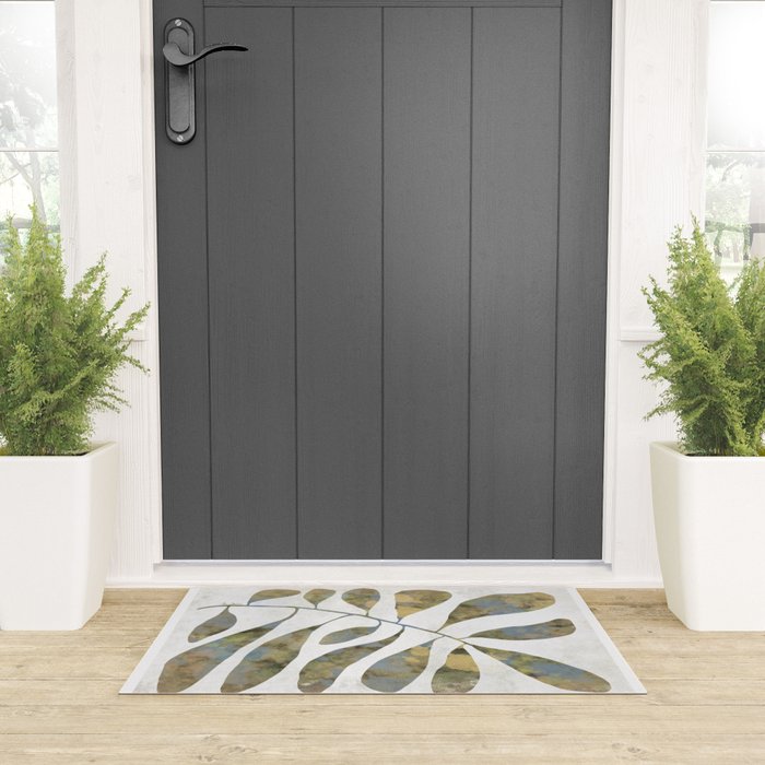 Silhouette plant acrylic Welcome Mat Gallery Image 3