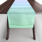 Layers Blue Ombre - Watercolor Abstract Table Runner Gallery Image 1