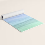 Layers Blue Ombre - Watercolor Abstract Yoga Mat Gallery Image 2