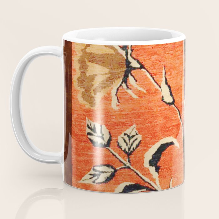 Vintage Floral Persian Rug Print Coffee Mug Gallery Image 3