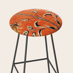 Vintage Floral Persian Rug Print Stool Gallery Image 2