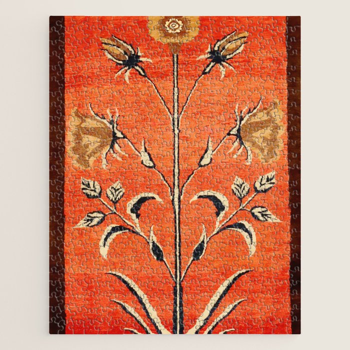 Vintage Floral Persian Rug Print Jigsaw Puzzle Gallery Image 1