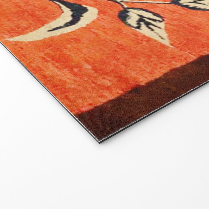 Vintage Floral Persian Rug Print Welcome Mat Gallery Image 2