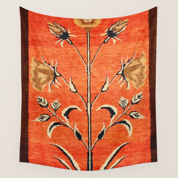 Vintage Floral Persian Rug Print Wall Tapestry Gallery Image 4