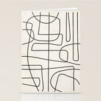 Minimalist Black White Abstract Line Art Stationery Card Gallery Image 2
