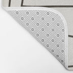 Minimalist Black White Abstract Line Art Bath Mat Gallery Image 2