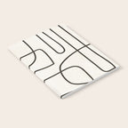 Minimalist Black White Abstract Line Art Notebook Gallery Image 2