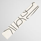 Minimalist Black White Abstract Line Art Table Runner Gallery Image 3