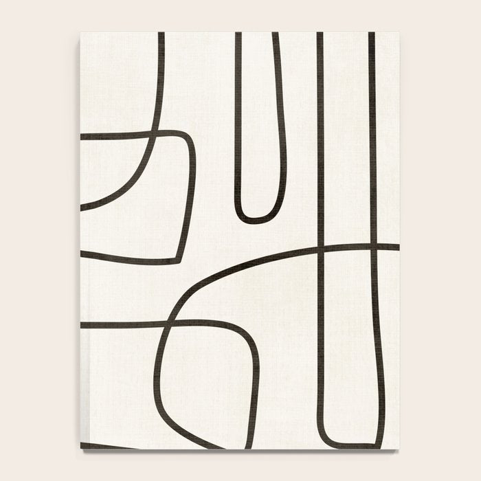 Minimalist Black White Abstract Line Art Notebook Gallery Image 4