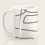 Minimalist Black White Abstract Line Art Coffee Mug Gallery Image 3