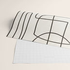 Minimalist Black White Abstract Line Art Wrapping Paper Gallery Image 2