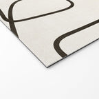 Minimalist Black White Abstract Line Art Welcome Mat Gallery Image 2