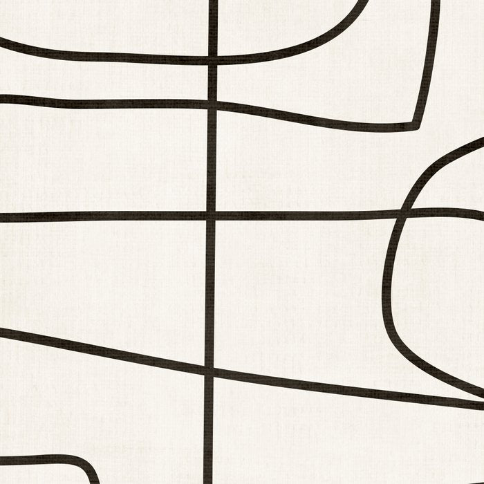 Minimalist Black White Abstract Line Art Coffee Mug Gallery Image 2